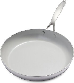Venice Pro Tri-ply Stainless Steel Healthy Ceramic Nonstick 12 Frying Pan In Silver