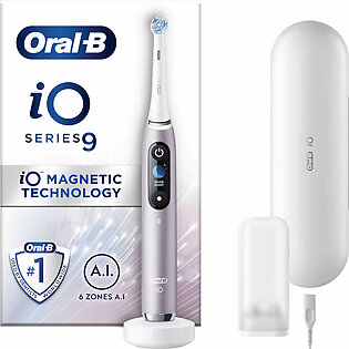 Oral-b Io9 Rose Quartz Electric Toothbrush With Charging Travel Case - Toothbrush