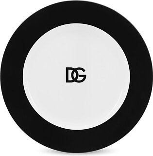 Logo-print Porcelain Charger Plate In White