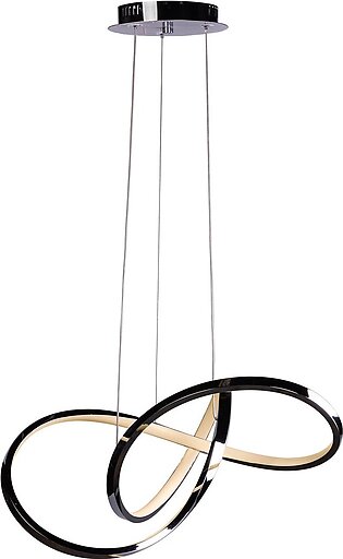 Finesse Lighting Knotted Led Dimmable Chandelier In Black