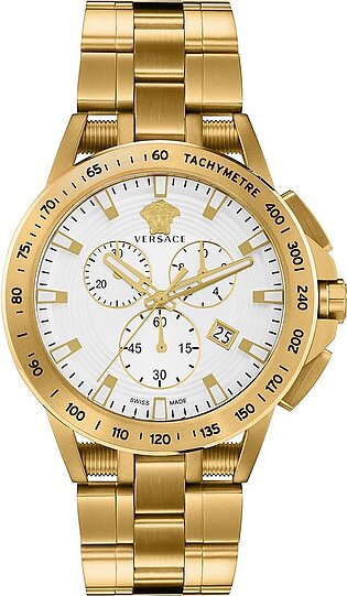 Sport Tech Chronograph Watch In Gold