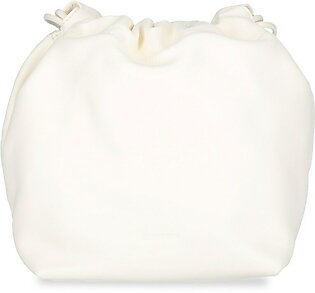 Drawstring Bucket Bag In White