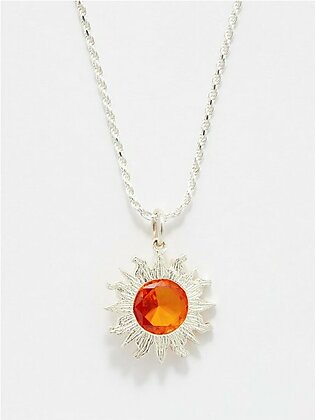 Sun Sapphire & Sterling-silver Pendant Necklace