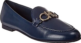 Trifoglio Leather Loafer In Blue