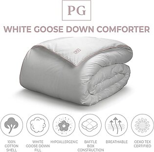 Down Comforter In White