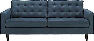Empress Upholstered Fabric Sofa In Blue
