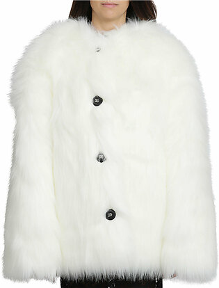 Faux Fur Jacket In White