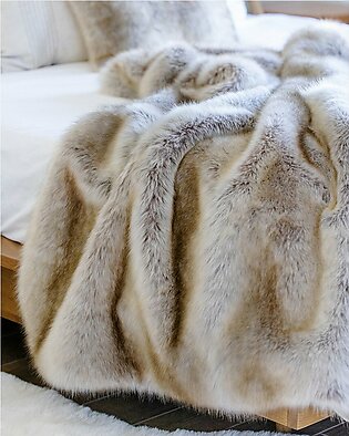 Donna Salyers' Fabulous-furs Blonde Fox Faux Fur Throw Blanket