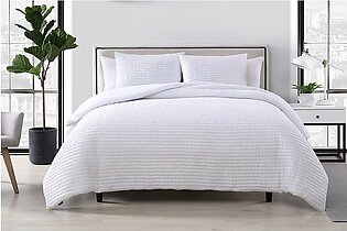 Palm 3pc Comforter Set In White