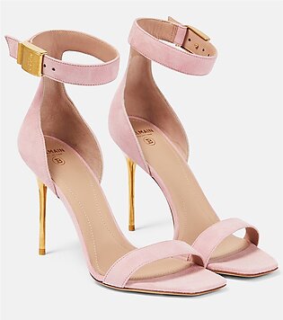 Suede Sandals In Vieux Rose