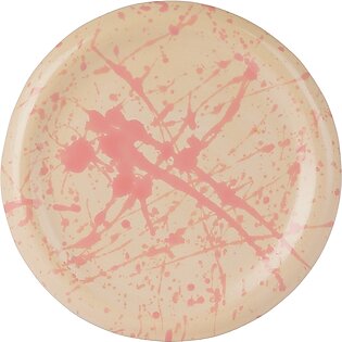 Off-white & Pink Splatter Plate In Transparent Ground +