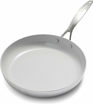 Venice Pro Tri-ply Stainless Steel Healthy Ceramic Nonstick 11 Frying Pan In Silver