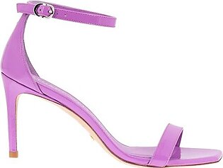 Nunakedcurve Sandals In Viola Patent Leather In Burgundy