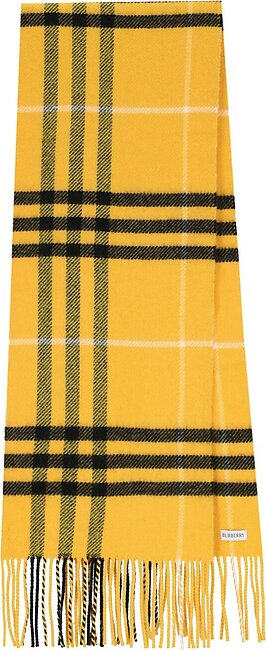 Check Pattern Scarf In Yellow