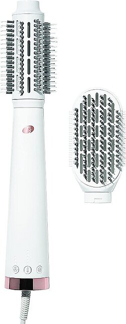 T3 AireBrush Duo Interchangeable Hot Air Blow Dry Brush with Two Attachments - Includes 15 Heat and Speed Combinations, T3 IonFlow Technology, Volume Booster Switch, Lock-in Cool Shot