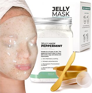 Braun Peel-Off Peppermint Jelly Mask For Face Care - A 23 Fl Oz Rubber Mask Jar For 30 To 35 Treatments - A Skin Care Moisturizing Gel Mask Of Spa Set For Men, Women And Adults