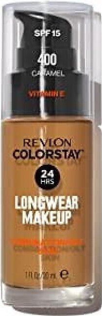 Revlon colorstay SPF 15 Makeup Foundation for combinationOily Skin, caramel, 1 Fl Oz