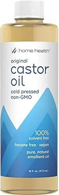 Home Health Original Castor Oil - 16 Fl Oz - Promotes Healthy Hair & Skin, Natural Skin Moisturizer - Pure, Cold Pressed, Non-Gmo, Hexane-Free, Solvent-Free, Paraben-Free, Vegan