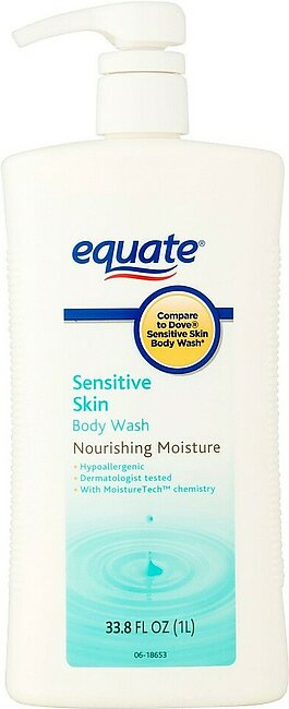 Equate Sensitive Skin Unscented Body Wash, 33.8 fl oz by Equate Beauty