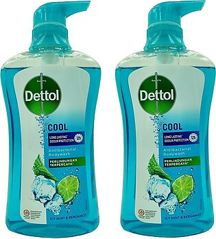 Dettol Anti Bacterial pH-Balanced Body Wash, Cool, 21.1 Oz/625 Ml (Pack of 2)