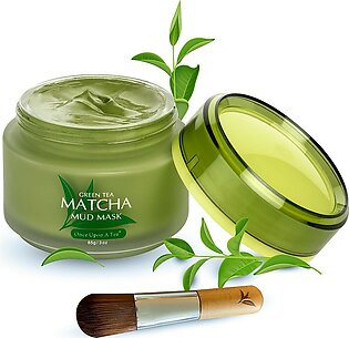 Green Tea Matcha Facial Mud Mask, Removes Blackheads, Reduces Wrinkles, Nourishing, Moisturizing, Improves Overall Complexion, Best Antioxidant, Younger Looking Skin, All Skin Face Types