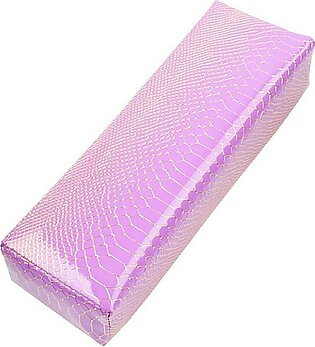 ZERIRA Nail Art Hand Pillow, Stripe PU leather Waterproof and sweatproof Soft Hand Pillow Arm Cushion Rest Holder Nail Care Tools (Purple)