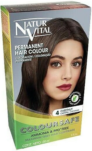 Permanent Hair Dye, Permanent Hair Color . Coloursafe, No Ammonia,Resorcinol,Parabens, Or Pdd. (~4 Chestnut Hair)