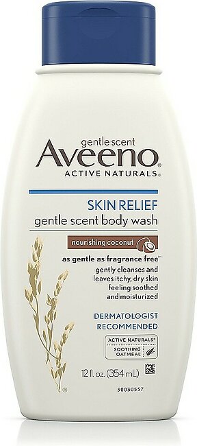 Aveeno Body Wash Skin Relief Nourishing Coconut 12 Fluid Ounce (354ml) (2 Pack)