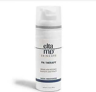 Eltamd Pm Therapy Face Moisturizer With Hyaluronic Acid, Oil-Free, Hydrating Fragrance-Free Lotion, Noncomedogenic, Repairs And Restores Skin, 1.7 Oz
