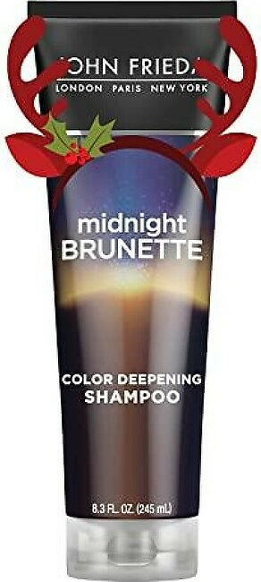 John Frieda Brilliant Brunette Visibly Deeper color Deepening Shampoo, 83 Ounce, with Evening Primrose Oil, Infused with cocoa, Stocking Stuffer