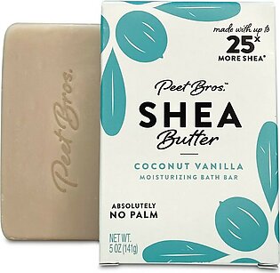 Peet Bros Shea Butter Moisturizing Soap Bar Always Palm Oil-Free 5 oz - coconut Vanilla