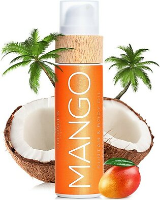 cOcOSOLIS MANgO Tanning Accelerator - Organic Tanning Oil with Vitamin E & Mango Scent for a Fast Intensive Tan - Tanning Enhancer for a Rich chocolate Tan