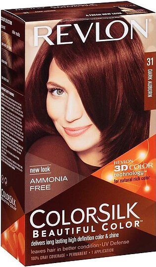 Revlon ColorSilk Hair Color, [31] Dark Auburn 1 ea (Pack of 6)