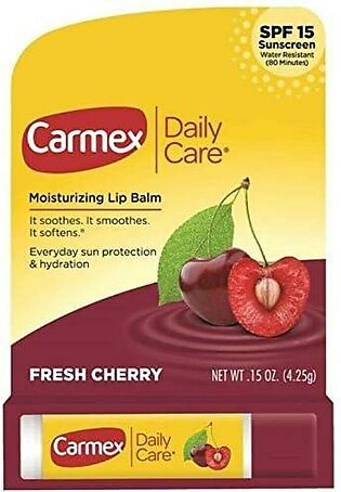 Carmex Lip Balm Stick - Cherry Flavor -Spf 15 - Pack Of 2