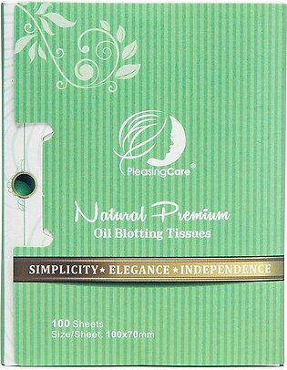Natural Green Tea Oil Absorbing Tissues - 100 Counts, Premium Face Oil Blotting Paper - Take Only 1 Piece Each Time Design - Large 10cmx7cm Oil Absorbing Sheets, No Waste and Easy to Carry in Pocket!