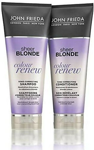 John Frieda Sheer Blonde colour Renew Tone-correcting, DUO set Shampoo + conditioner, 845 Ounce, 1 each