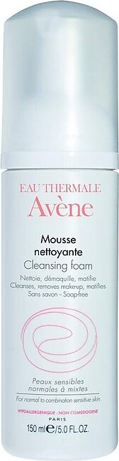 Eau Thermale Avne cleansing Foam, Soap Free Foaming Face Wash For Oily, Sensitive Skin, 5 oz