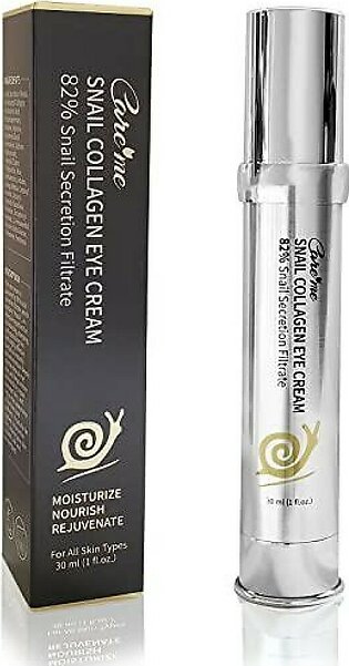 Snail Nourishing & Vitalizing Eye Cream 1 Oz With Collagen & 82% Pure Snail Mucin Extract, All In One Face & Eye Snail Repair Moisturizer For Anti-Winkle, Skin Elasticity & Rejuvenation, Blemish Care