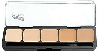 Graftobian HD Glamour Crme Foundation Palette (Warm 2) - High Definition 5 Color Makeup Palette, Cream Based Foundation Concealer and Contour Palette, Full Coverage - Medium Warm Skin Shades