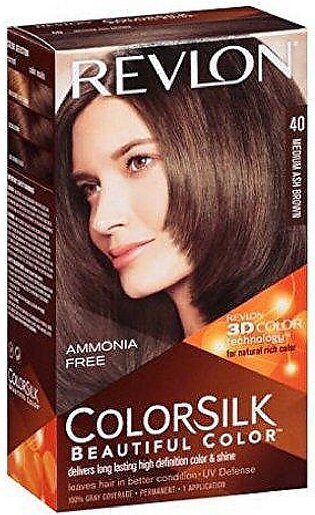 Revlon ColorSilk Hair Color 40 Medium Ash Brown 1 Each