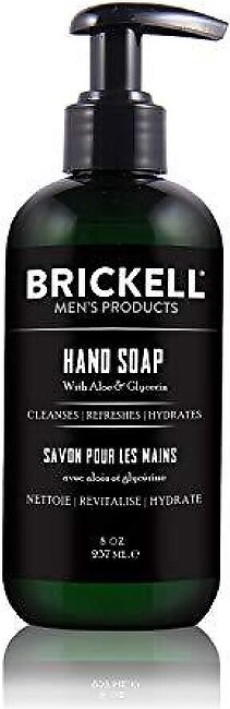 Brickell Mens Hand Soap For Men, Natural And Organic, Moisturizing Liquid Hand Soap, Cedarwood & Rain
