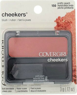 CoverGirl Cheekers Blush, 150 Pretty Peach, 0.12 Ounce