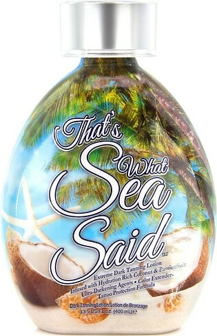 Thats What Sea Said Tanning Lotion Accelerator - For Indoor Tanning Beds and Outdoor Sun Tan - Safe for Face, Body and Tattoos - With Coconut Oil - No Bronzer