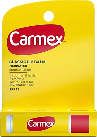 Pack of 12 - Carmex Medicated Classic Lip Balm, SPF 15.15 oz