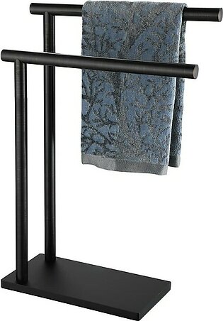 Jqk Hand Towel Holder Stand Oil Rubbed Bronze, Modern Tree Rack Free Standing For Countertop With 12 Inch 2 Bars, 304 Stainless Steel Orb, Htt172-Orb