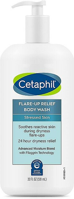 Cetaphil Body Wash, NEW Flare-Up Relief Body Wash with Colloidal Oatmeal to Help Soothe and Condition Ultra-Dry, Stressed, Sensitive Skin, 20 oz