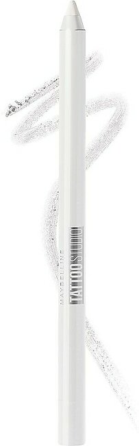 Maybelline TattooStudio Long-Lasting Sharpenable Eyeliner Pencil, Glide on Smooth Gel Pigments with 36 Hour Wear, Waterproof, Polished White, 1 Count
