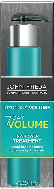 John Frieda Luxurious Volume 7-Day Volume In-Shower Treatment, Hair Treatment, Helps to Create Wash-resistant Volume, 4 Ounces