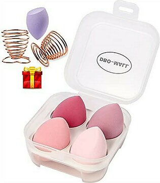 8Pcs Makeup Sponges Blender Set - Professional Beauty Sponges Makeup Blender With Case/Box & Holders, Elasticity, Soft & Latex Free, Flawless For Makeup Foundation, Cream, Powder And Liquid. (Pink)