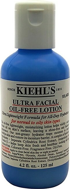 Kiehls Ultra Facial Oil-Free Lotion, For Normal To Oily Skin Types, 4 Ounce